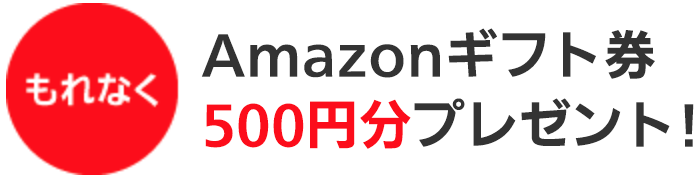 もれなくAmazonギフト券1,000円分プレゼント!