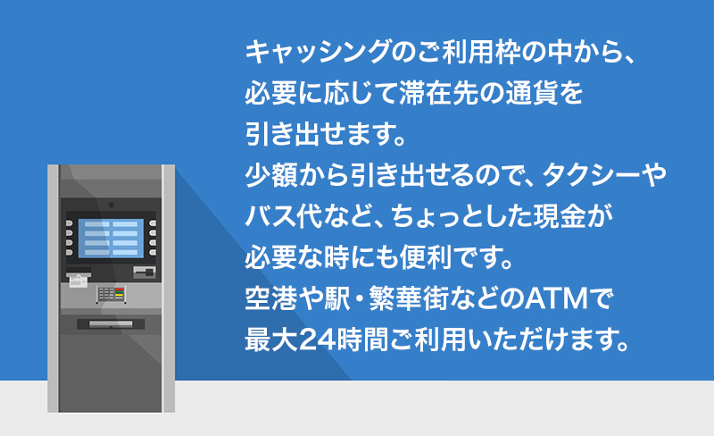 現地通貨のご用意はクラブ・オン/ミレニアムカード セゾンで簡単・便利な海外キャッシングサービス