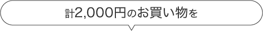 計2,000円のお食事代を