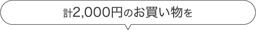 計2000円のお買い物を