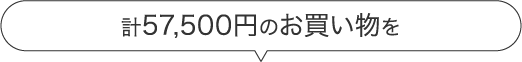 計57,500円のお買い物を